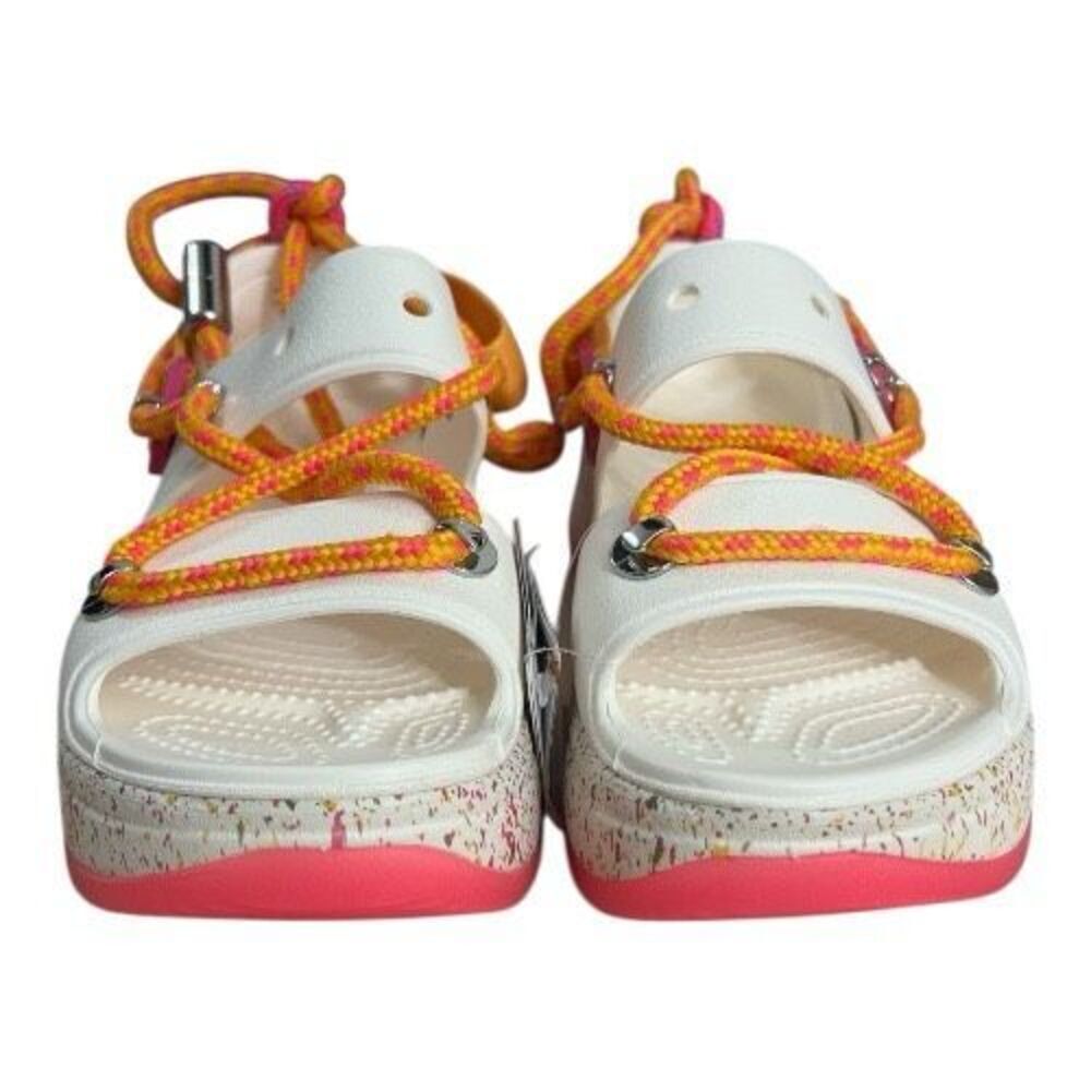 Crocs Hiker Xscape Festival Platform Sandals White Pink Women Size 6 Open Toe - Picture 3 of 14
